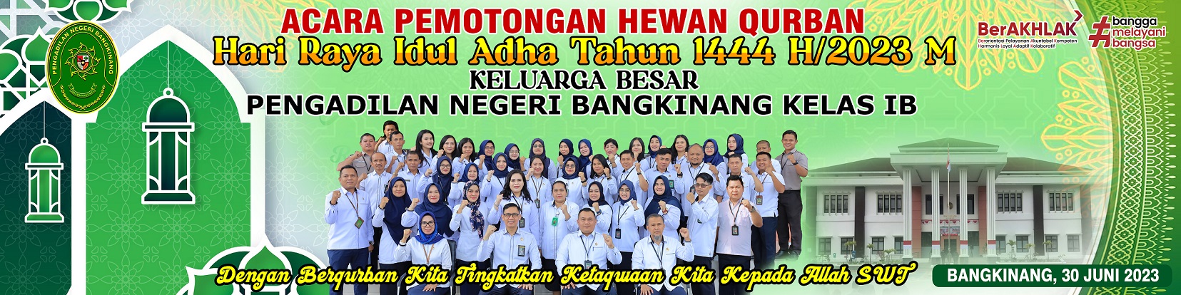 pemotongan hewan kurban idul adha 2023 pn bangkinang